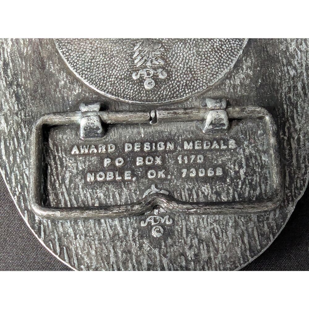 Vintage Award Design Medals Zee Series Western Cowboy Longhorn Belt Buckle Metal - Picture 3 of 9